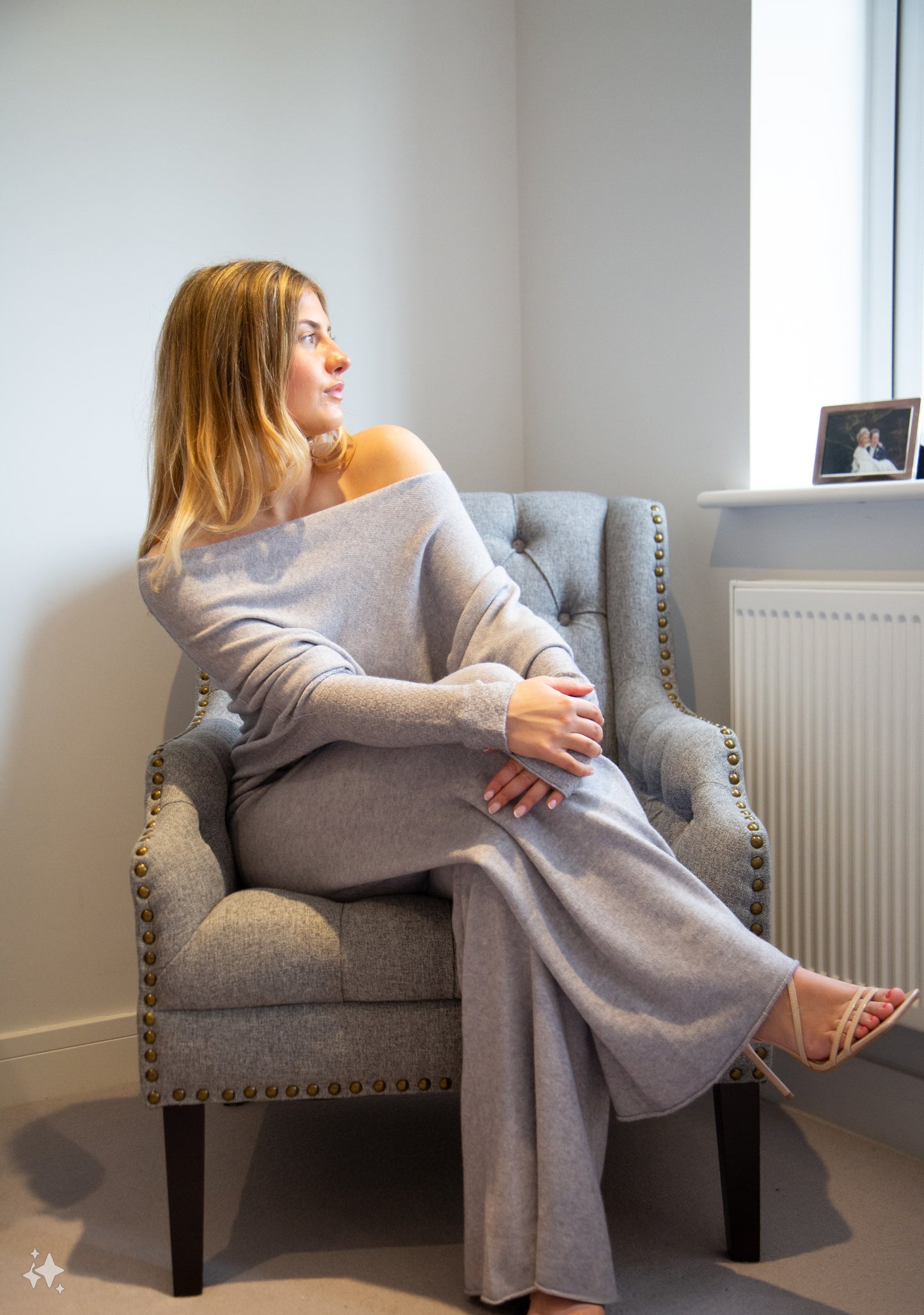 Harmony wide legged knitted trouser