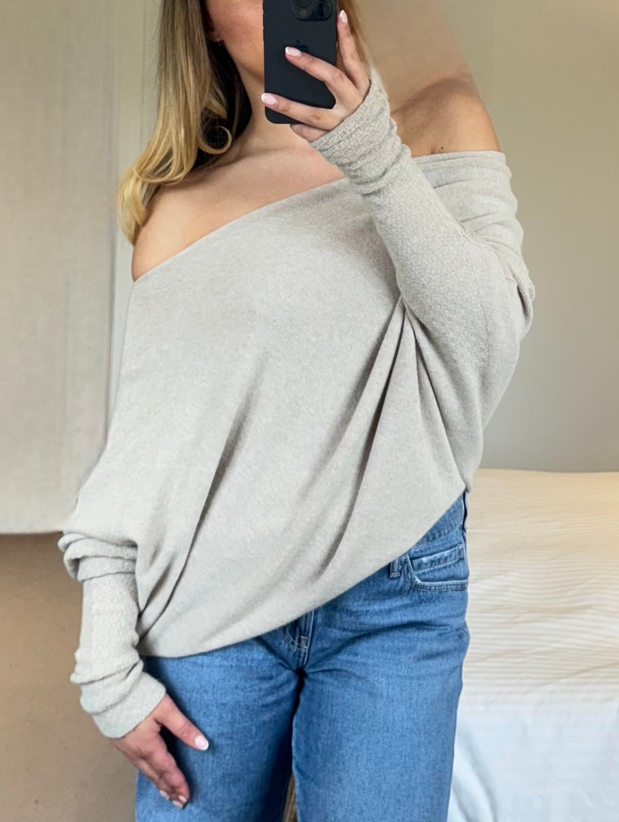 HARMONY Long sleeved asymmetric jumper