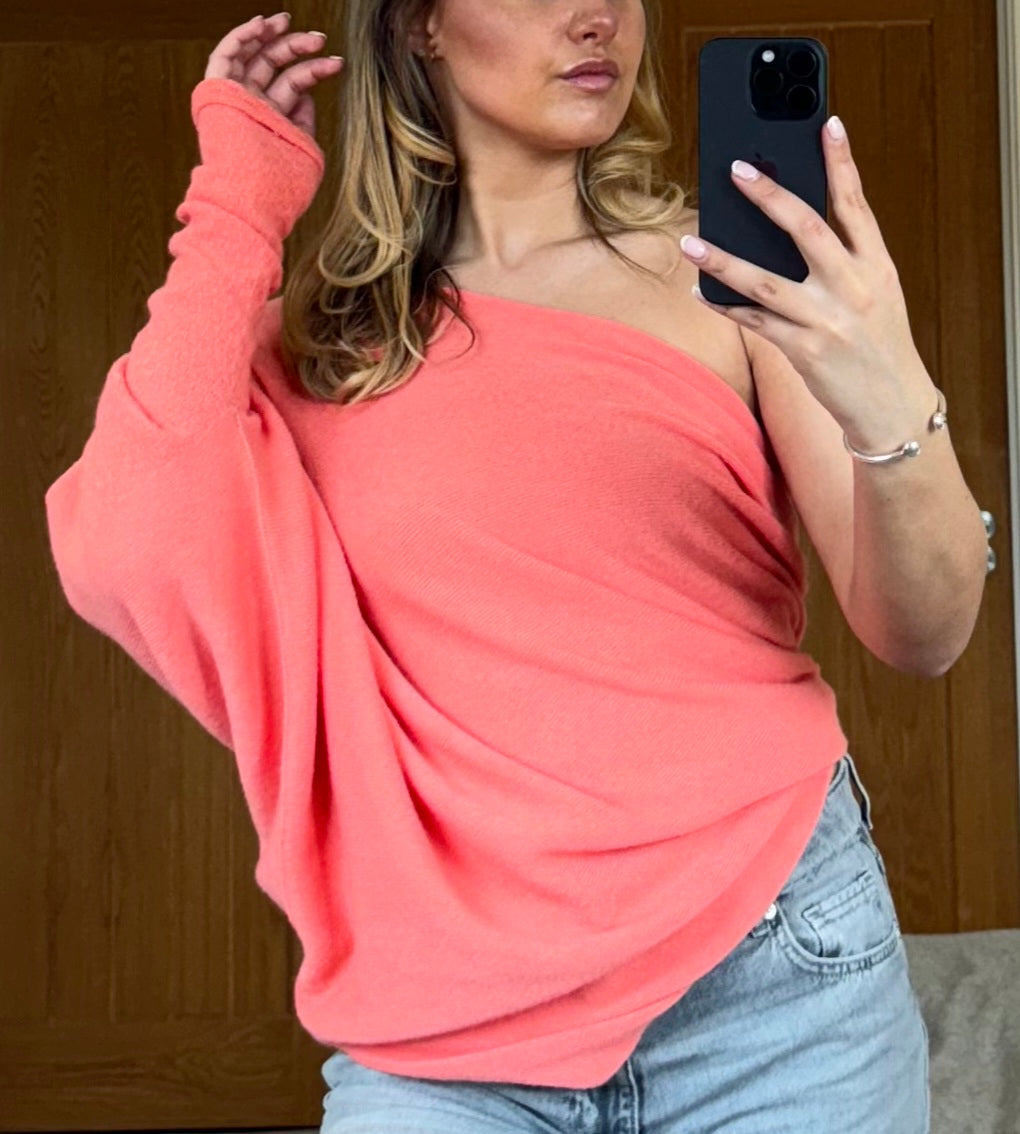 HARMONY Long sleeved asymmetric jumper