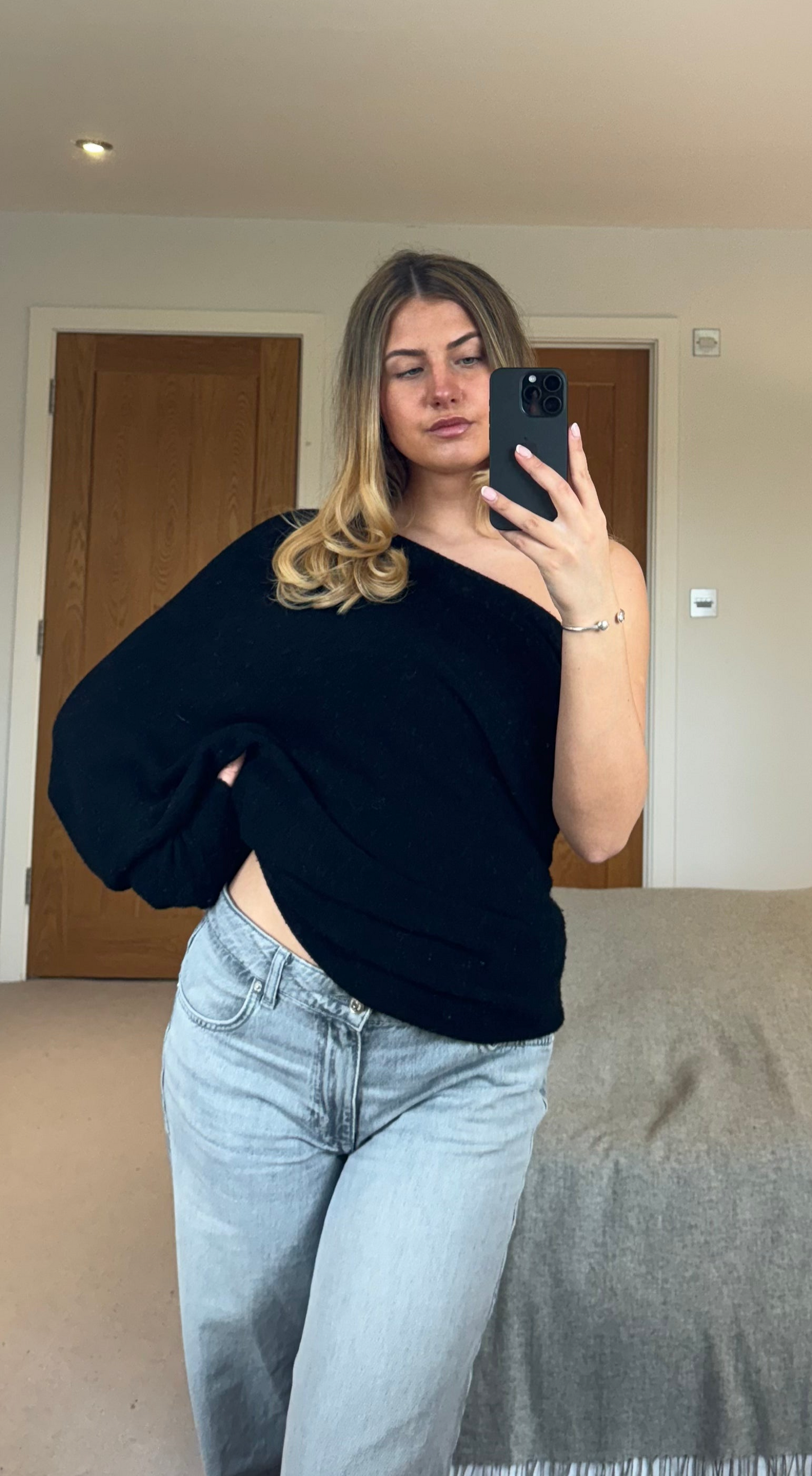 HARMONY Long sleeved asymmetric jumper