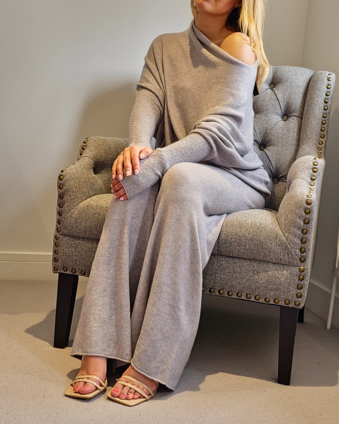 Harmony wide legged knitted trouser