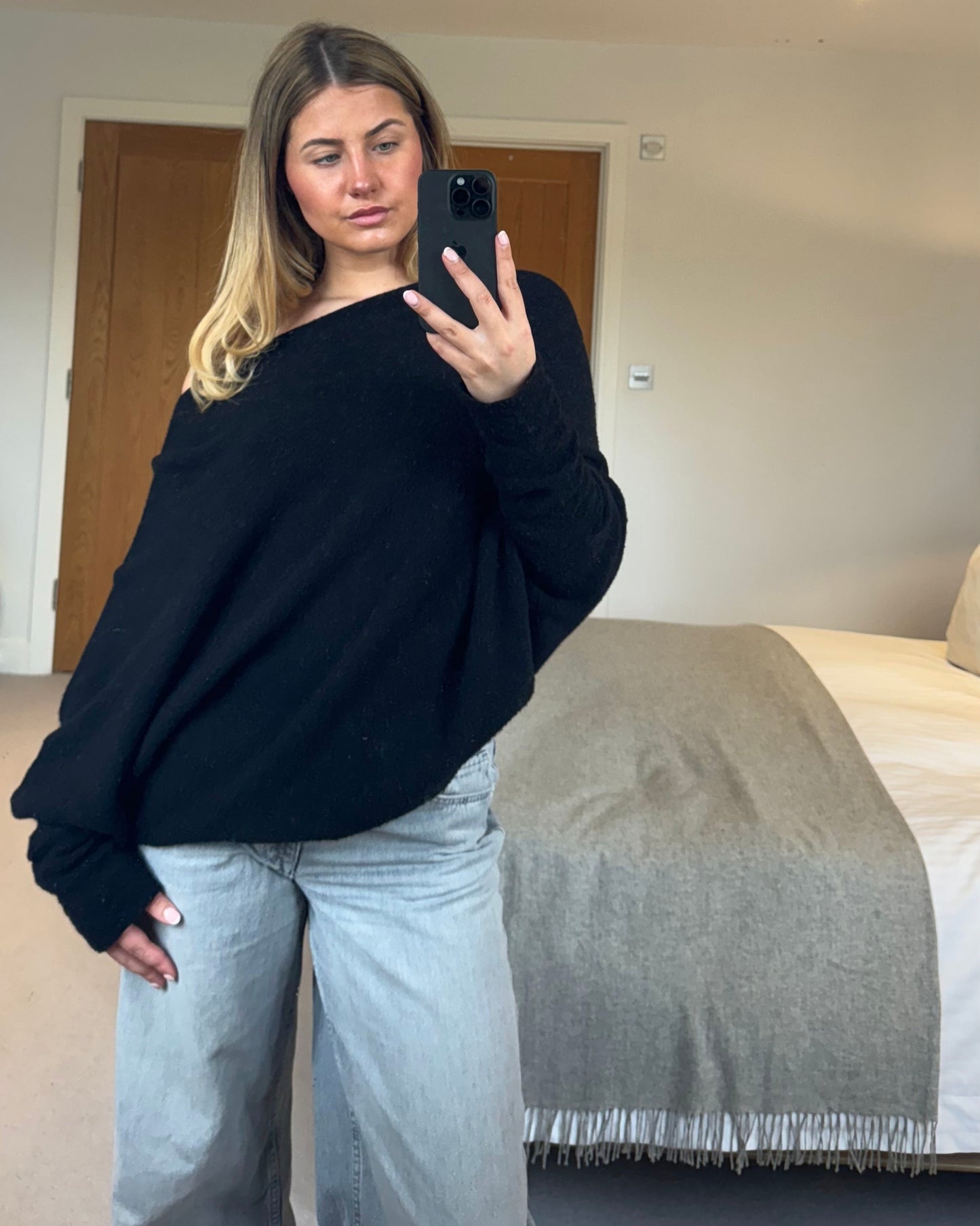 HARMONY Long sleeved asymmetric jumper